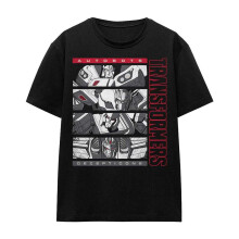 (XXL, Black) Transformers Womens/Ladies Generations Decepticons Autobots Boxed Logo T-Shirt