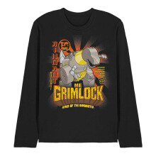 (L, Black) Transformers Unisex Adult Generations Me Grimlock King Of The Dinobots Long-Sleeved T-Shirt