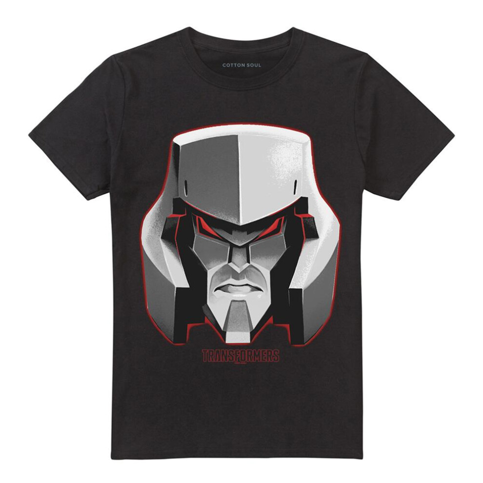Transformers (3Xl, ) Unisex Adult Generations Megatron Face T-Shirt Black