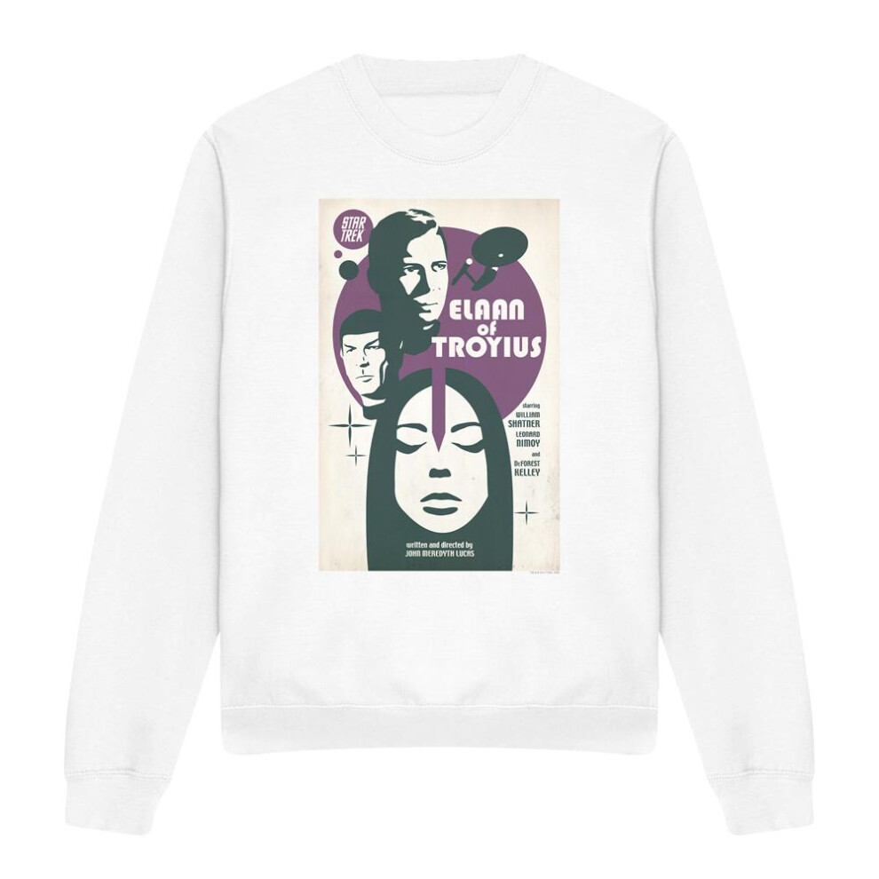 Star Trek (L, ) Unisex Adult The Original Series Episode 68 Sweatshirt White