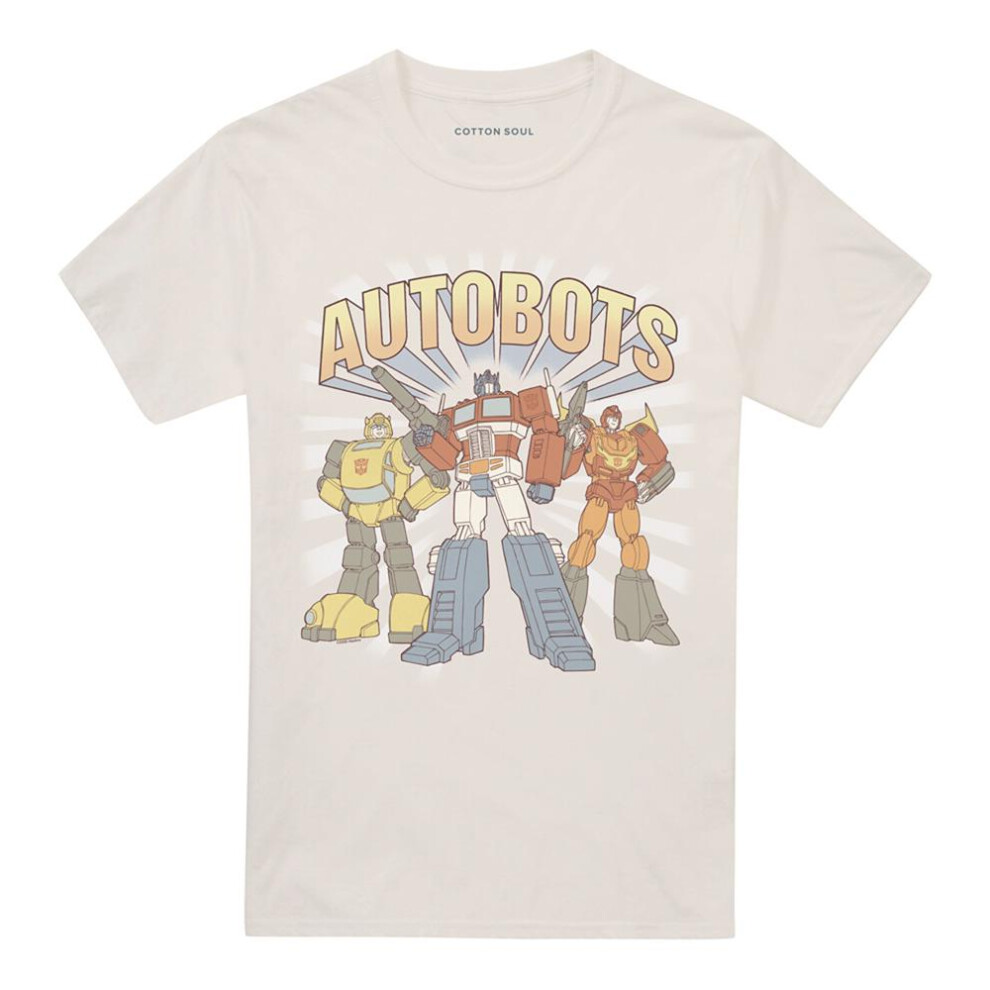 Transformers (3Xl, Natural) Unisex Adult Generations 1 Heroes Autobots Vintage T-Shirt Multicoloured