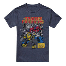 (L, Navy) Transformers Unisex Adult World Roll Out T-Shirt
