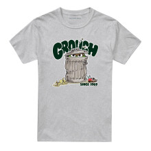 (XL, Athletic Heather) Sesame Street Unisex Adult Oscar The Grouch T-Shirt