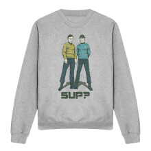 (XL, Sport Heather) Star Trek Unisex Adult Sup Sweatshirt