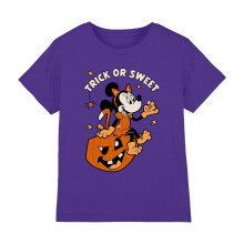 (5-6 Years, Purple) Disney Childrens/Kids Trick Or Sweet Minnie Mouse T-Shirt