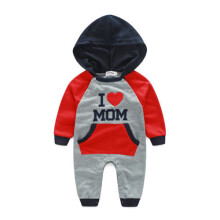 (I Love Mom Navy Blue hats Hoodies, 6-12 Months) Baby Boy Tracksuit Girl Kids Cotton Bodysuit Romper Set Clothes Jumpsuit