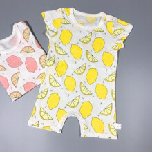 (Yellow,6-12 Months)Baby Boy Girls Short Sleeve Floral Romper Cotton Clothes Summer Outfits