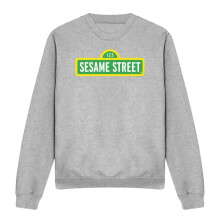 (XL, Athletic Heather) Sesame Street Unisex Adult Logo Sweatshirt