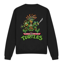 (M, Black) Teenage Mutant Ninja Turtles Unisex Adult Manga Turtles Sweatshirt