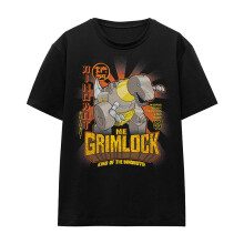 (S, Black) Transformers Womens/Ladies Generations Me Grimlock King Of The Dinobots T-Shirt