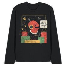 (XL, Black) Star Wars Unisex Adult Wrap Trap Admiral Ackbar Long-Sleeved Christmas T-Shirt