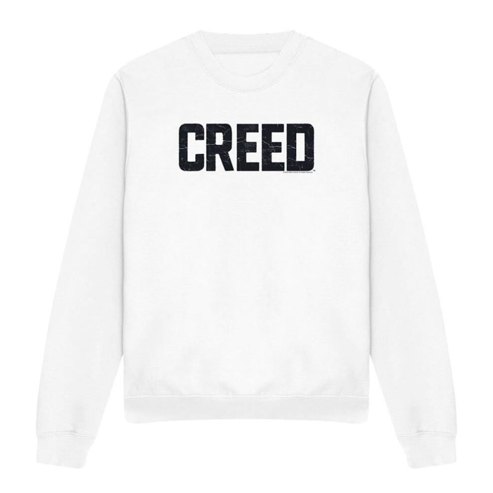 Creed (L, ) Unisex Adult Cracked Logo Sweatshirt White