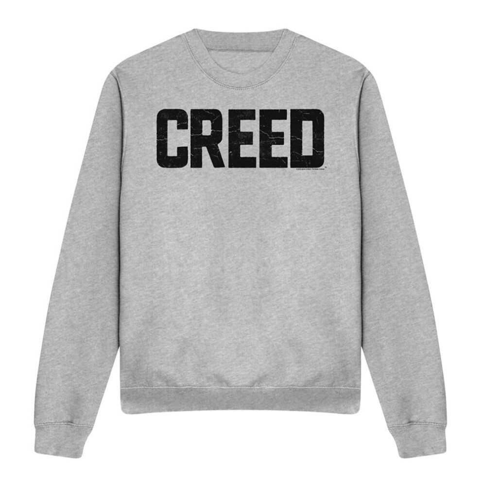 Creed (S, Athletic Heather) Unisex Adult Cracked Logo Sweatshirt Multicoloured