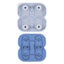 Penguin Ice Mold, Fun Shapes Ice Tray, Make 4 Cute Penguin Ice Balls for Drinks Cocktails Iced Coffee
