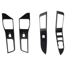 Car Door Window Lift Panel Cover Trim Carbon Fiber for Explorer 2020 2021 2022 2023 Interior Accessories