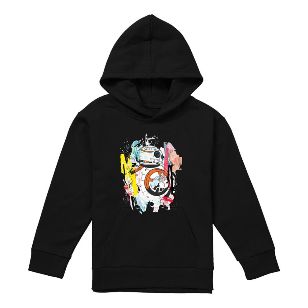 Star Wars (7-8 Years, Athletic Heather) Childrens/Kids Bb8 Abstract Pullover Hoodie