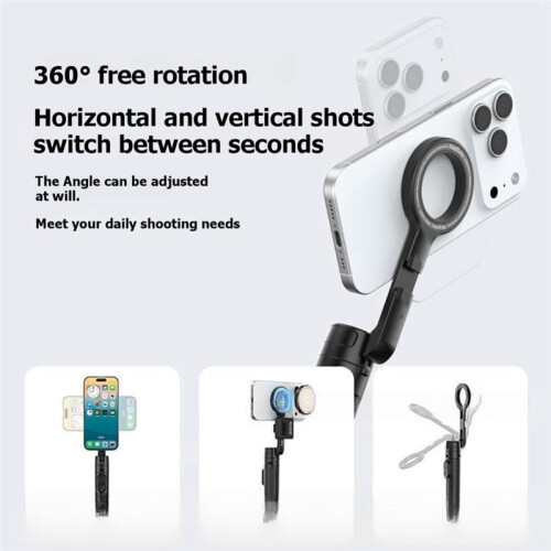 TP-27 Double-Side Magnetic Tripod Extendable Selfie Stick Tripod Mount with Cold Shoe Without  Remote Tripod 2