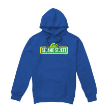 (L, Royal Blue) Sesame Street Unisex Adult Logo Hoodie