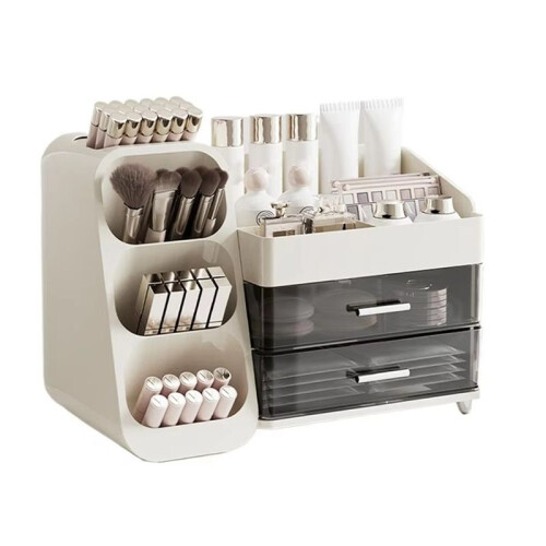 Drawer Style Makeup Storage Box Dormitory Organizer Plastic Cosmetics Skincare Dressing Table Desktop Sundrie Container