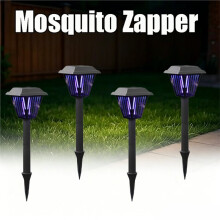 Solar Bug Zapper Outdoor Indoor Waterproof Mosquito Killer Lamp with White and UV Light for Patio Garden Camping Yard