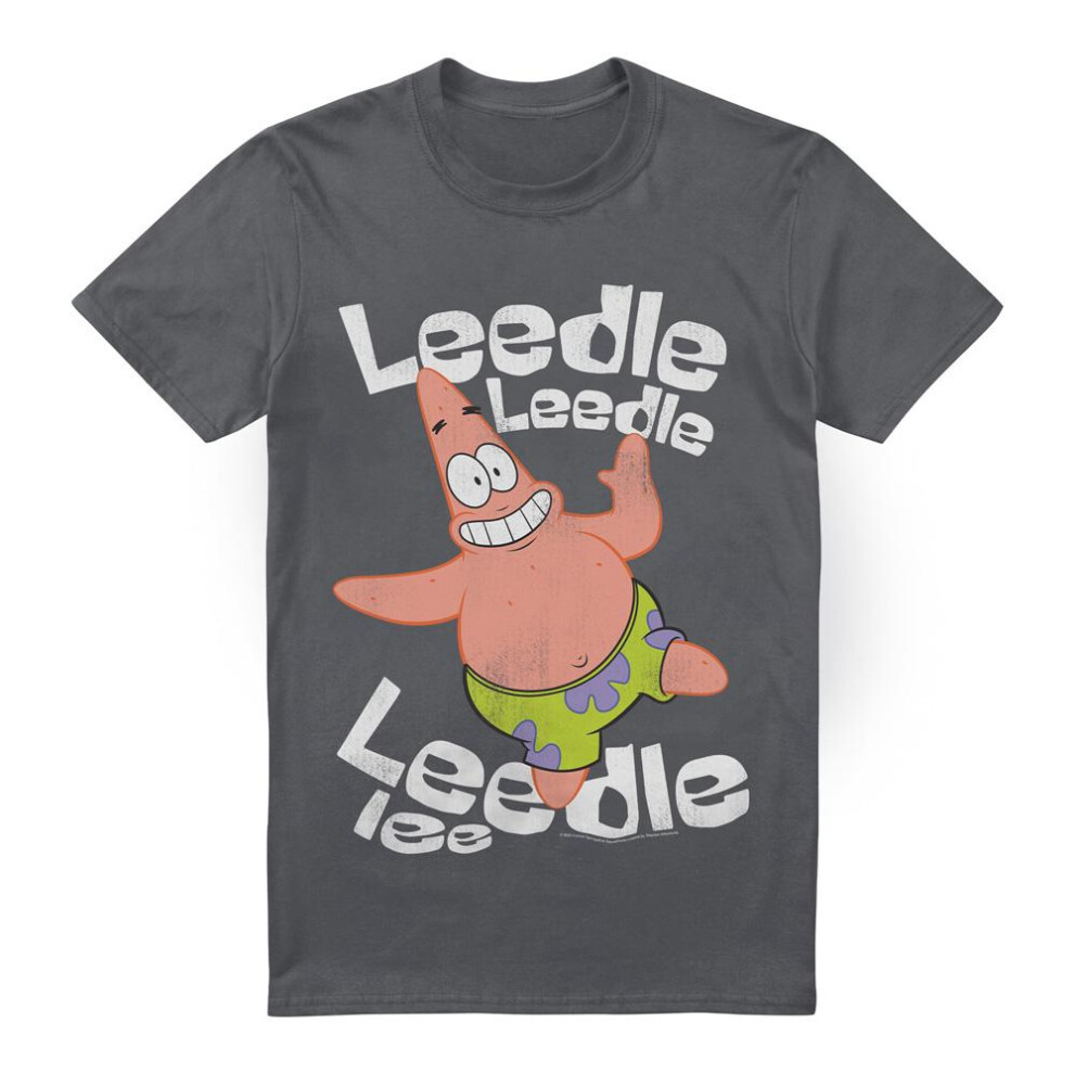 Spongebob Squarepants (4Xl, Charcoal) Mens Singing Patrick Star T-Shirt