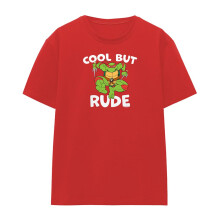 (L, Red) Teenage Mutant Ninja Turtles Womens/Ladies Cool But Rude T-Shirt