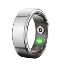 R06 Ring, Monitor de Saúde, Monitor de Frequência Cardíaca e Sono IP68 À Prova D'Água, Modos Multiesportivos, Prata