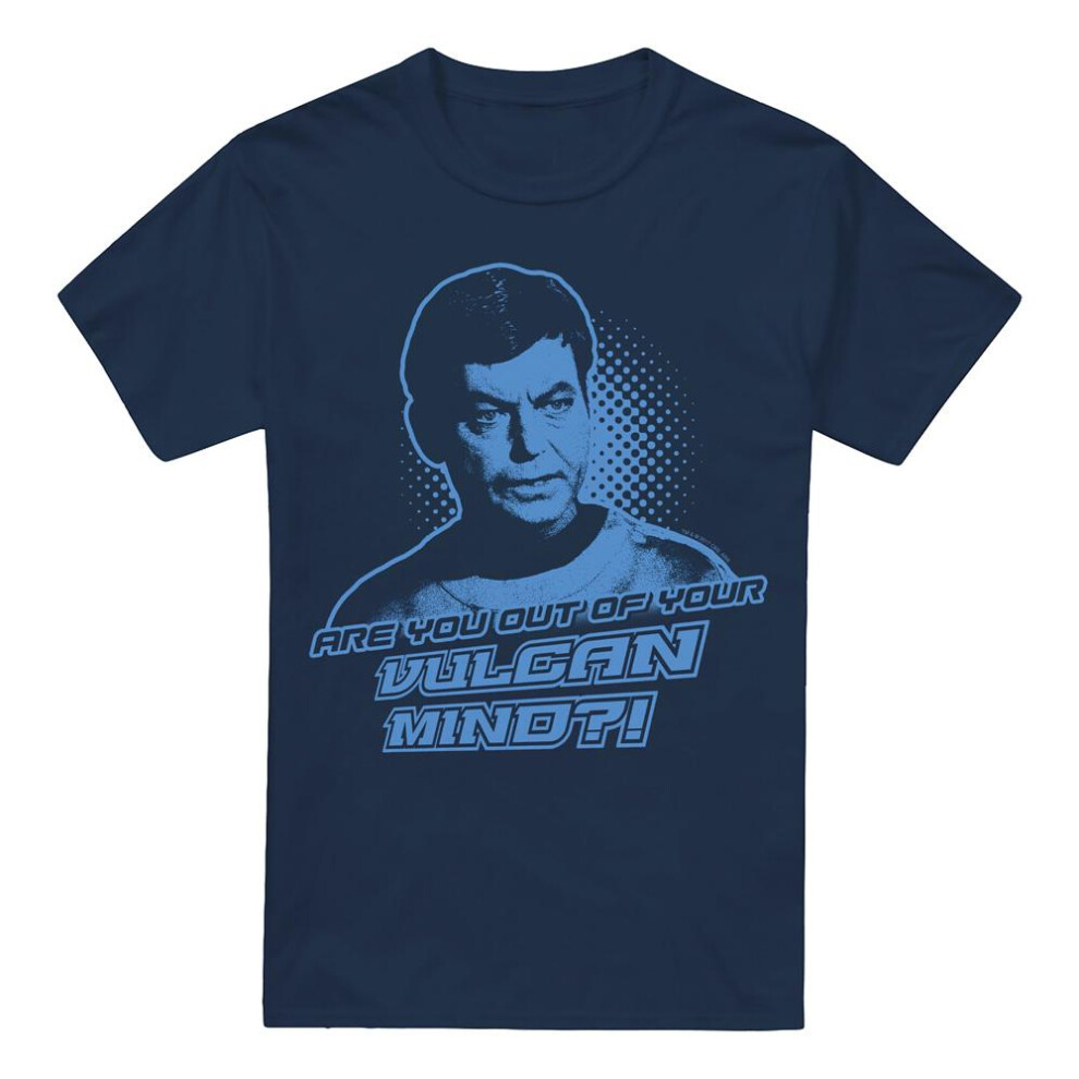 Star Trek (M, Navy) Mens Vulcan Mind T-Shirt Blue,Multicoloured