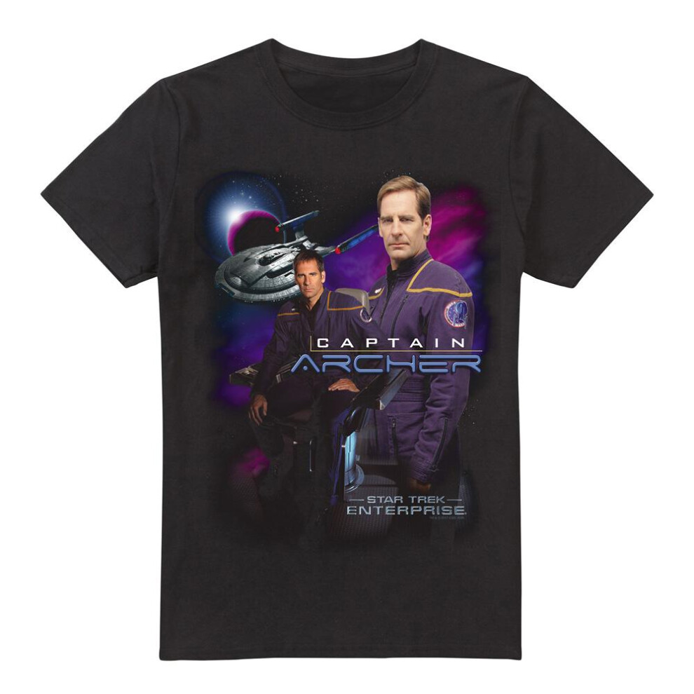 Star Trek (Xl, ) Mens Captain Archer T-Shirt Black