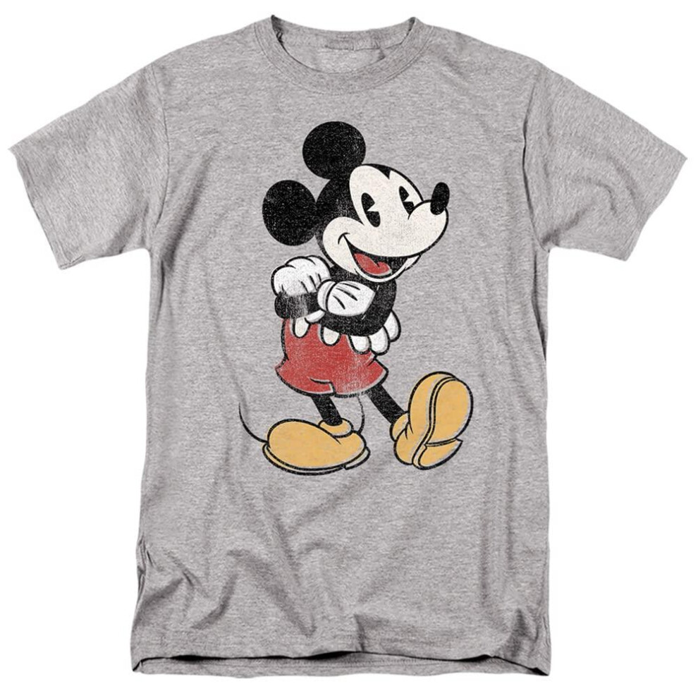 Disney (Xl, Sport Heather) Mens Mickey Mouse Classic Pose T-Shirt