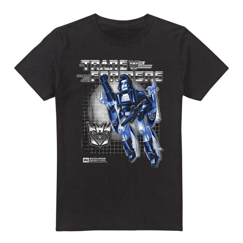 Transformers (XL, Black) Transformers Mens Scourge Box 40th T-Shirt