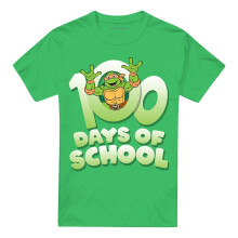 (XL, Kelly Green) Teenage Mutant Ninja Turtles Unisex Adult 100 Days Of School T-Shirt