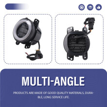 2PCS 4Inch Led Fog Lights Halo Ring DRL Off Road Fog Lamp for JK TJ LJ Journey