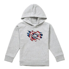 (5-6 Years, Athletic Heather) Captain America Childrens/Kids Torn Heather Pull Over Hoodie