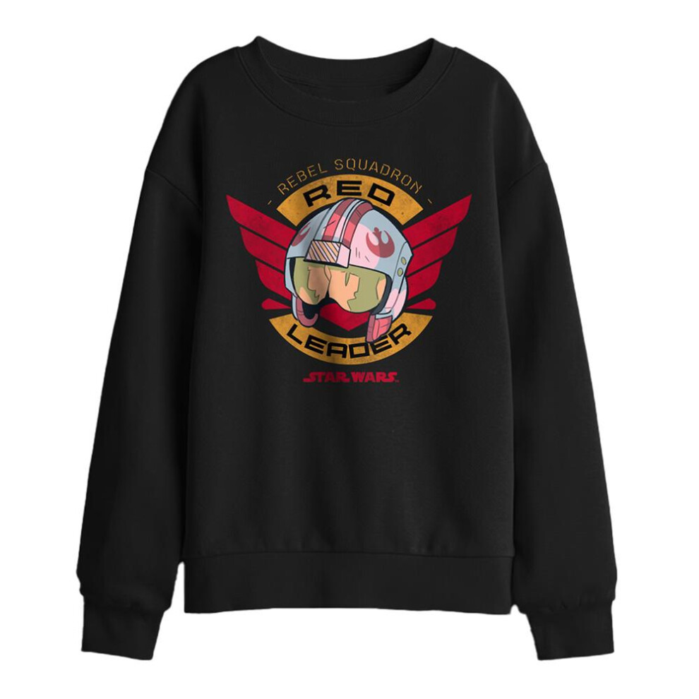 Star Wars (9-11 Years, Black) Childrens/Kids Red Leader Sweatshirt Black,Red