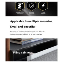 Fechadura Eletrônica Biométrica com Impressão Digital, Sem Perfuração, de Baixa Potência, com Lâmpada Tricolor, para Escritório e Casa, Preta