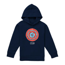(12-13 Years, Navy) Captain America Childrens/Kids Shield Chalk Board Pull Over Hoodie