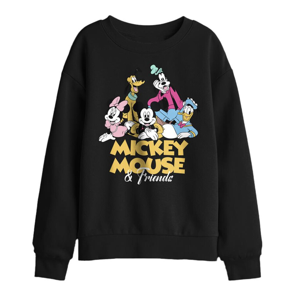Disney (12-13 Years, ) Childrens/Kids Mickey Mouse & Friends Sweatshirt Black