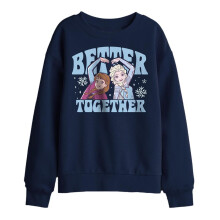 (5-6 Years, Navy) Frozen Childrens/Kids Elsa & Anna Sweatshirt