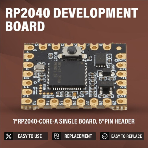 For Raspberry Pi  Stamp Hole Development Board RP2040-Core-A RP2040 Multifunction Dual Core Processor,C 1