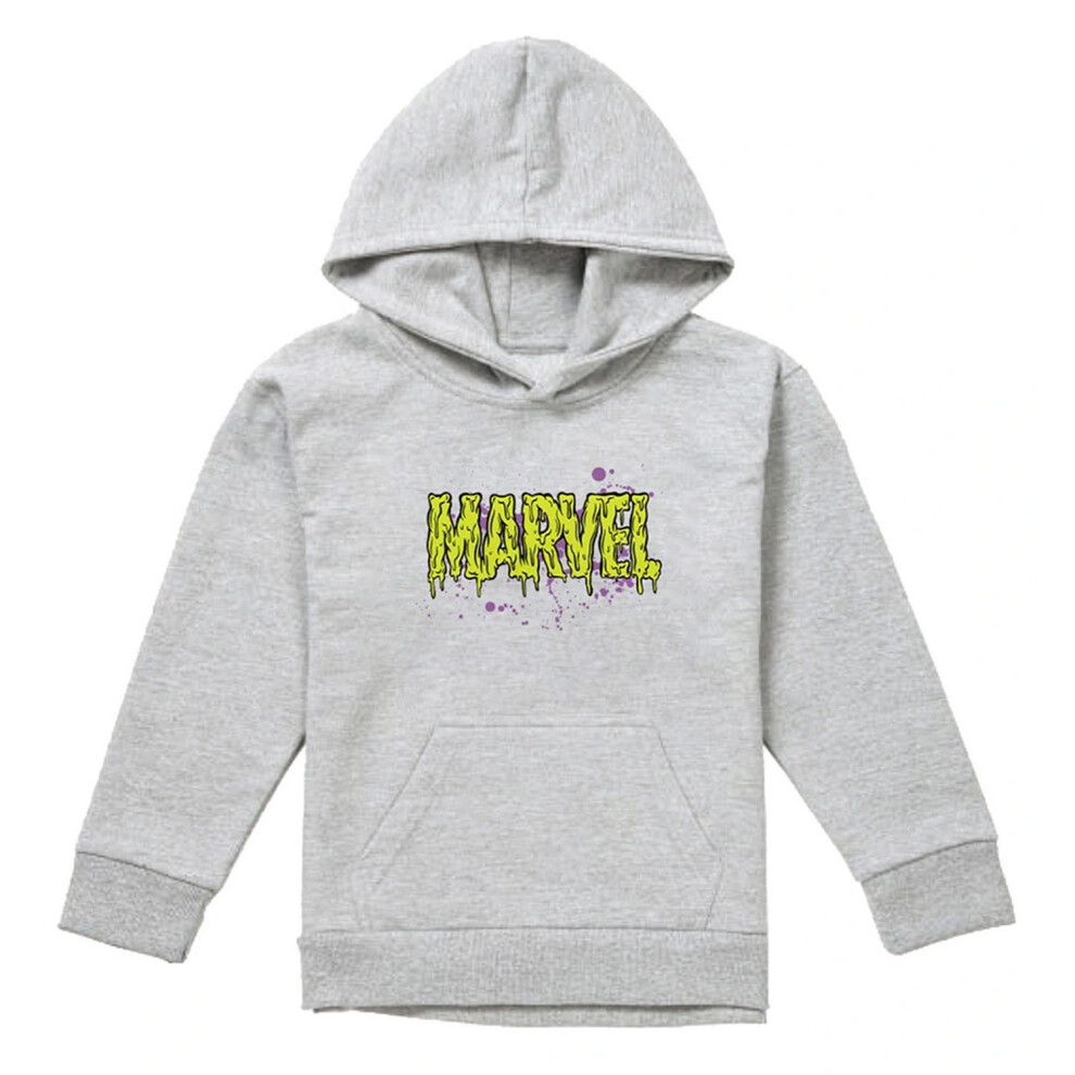 Marvel (12-13 Years, Athletic Heather) Childrens/Kids Slime Logo Pullover Hoodie
