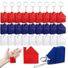 30 Stuks Huisvormige Meetlint Sleutelhangers 1m/3ft Onroerend Goed Nieuwe Huis Geschenken Afsluitende Geschenken voor Huizenkopers
