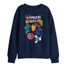 (7-8 Years, Navy) Avengers Childrens/Kids Superhero Trio Sweatshirt