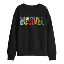 (5-6 Years, Black) Marvel Childrens/Kids Characters Logo Sweatshirt