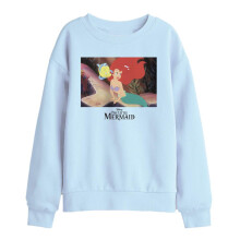 (9-11 Years, Light Blue) The Little Mermaid Childrens/Kids Animation Still Sweatshirt
