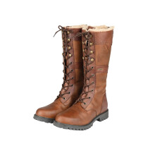 (6.5 UK, Chocolate Brown) Dublin Womens/Ladies Yukon Quilted Calf Boots