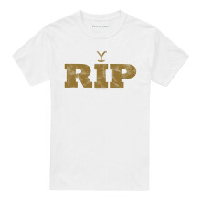 (L, White) Yellowstone Unisex Adult Rip Wheeler Logo T-Shirt