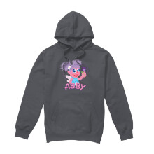 (XXL, Charcoal) Sesame Street Unisex Adult Abby Cadabby Flat Hoodie
