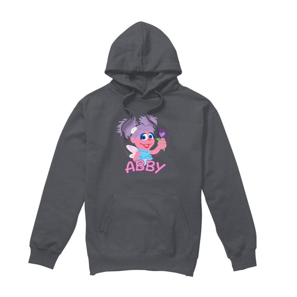 Sesame Street (Xxl, Charcoal) Unisex Adult Abby Cadabby Flat Hoodie Multicoloured