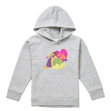 (9-11 Years, Athletic Heather) Disney Princess Childrens/Kids Friends Are For Life Valentine's Day Hoodie